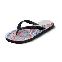 Hawaiian Traditional Tattoos Flip Flops Kakau Tribal Tropical Plant Motif Hawaii Flag Color Inspired