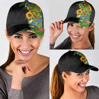 Hawaiian Tropical Plants and Chameleon Classic Cap Polynesian Art Colorful LT03