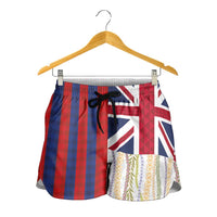 Hawaiian Tropical Plants Lei Shorts for Women National Flag Style LT03 - Polynesian Pride