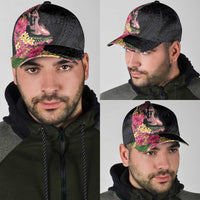 Hawaiian Tropical Plants Turtle and Shark Classic Cap Polynesian Art Tattoo LT03