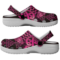 Humpback Whale Matariki New Zealand Clogs Shoes NZ Maori Paikea Poutama Luxury Pink LT14 - Polynesian Pride