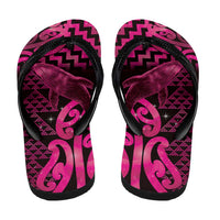 Humpback Whale Matariki New Zealand Flip Flops NZ Maori Paikea Poutama Luxury Pink