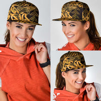 Humpback Whale Matariki New Zealand Snapback Cap NZ Maori Paikea Poutama Luxury Gold