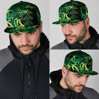 Humpback Whale Matariki New Zealand Snapback Cap NZ Maori Paikea Poutama Luxury Green