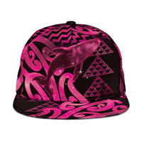 Humpback Whale Matariki New Zealand Snapback Cap NZ Maori Paikea Poutama Luxury Pink