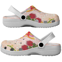 Japanese and Hawaiian Culture Fusion Clogs Shoes Irezumi with Turtles and Lei Kakau Pattern Sunset Vibe LT03 - Polynesian Pride