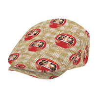 Japanese Daruma Doll Jeff Hat Palaka With Seamless Bamboo Pattern LT14 - Polynesian Pride