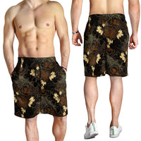 Javanese Batik Semen Shorts for Men Indonesian Traditional Pattern LT01 - Polynesian Pride