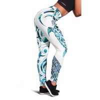 Kahui Whetu Paua Shell Kowhaiwhai Taniko Leggings Turtle Tattoo Maori Tribal Style LT9 - Polynesian Pride