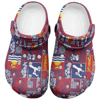 Kiribati Tekeraoi n te Kiritimati Clogs Shoes Pacific Patchwork Xmas Vibes - Polynesian Pride