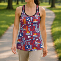 Kiribati Tekeraoi n te Kiritimati Hollow Tank Top Pacific Patchwork Xmas Vibes LT9 - Polynesian Pride