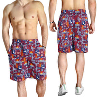 Kiribati Tekeraoi n te Kiritimati Shorts for Men Pacific Patchwork Xmas Vibes LT9 - Polynesian Pride
