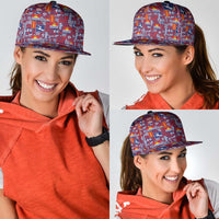 Kiribati Tekeraoi n te Kiritimati Snapback Cap Pacific Patchwork Xmas Vibes - Polynesian Pride