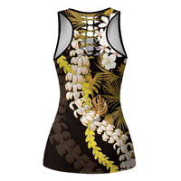 Kula Aloha Hawaii Lei Hollow Tank Top Tropical Flowers Elegant Vibe LT14 - Polynesian Pride