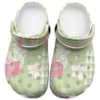 Leaf Green Hawaii Anthurium Plumeria Lei Clogs Shoes LT9 Green - Polynesian Pride