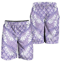 Lilac Mermaid Puakenikeni Maile Lei Shorts for Men LT01 - Polynesian Pride