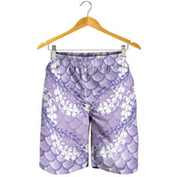 Lilac Mermaid Puakenikeni Maile Lei Shorts for Men LT01 - Polynesian Pride