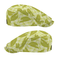 Lime Green Hawaii Kalo Palaka Motifs Jeff Hat Hawaiian Taro Leaves Elegant Vibes LT14 - Polynesian Pride