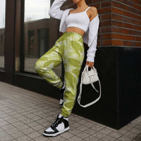 Lime Green Hawaii Kalo Palaka Motifs Jogger Pants Hawaiian Taro Leaves Elegant Vibes LT14 - Polynesian Pride