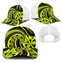 Lime Green New Zealand Mangopare Baseball Net Cap Aotearoa Maori Koru Style LT14 - Polynesian Pride