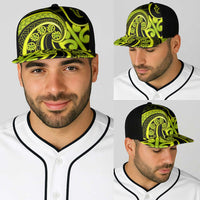 Lime Green New Zealand Mangopare Baseball Net Cap Aotearoa Maori Koru Style LT14 - Polynesian Pride
