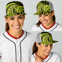 Lime Green New Zealand Mangopare Baseball Net Cap Aotearoa Maori Koru Style LT14 - Polynesian Pride