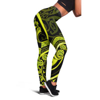 Lime Green New Zealand Mangopare Leggings Aotearoa Maori Koru Style LT14