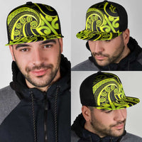 Lime Green New Zealand Mangopare Mesh Trucker Cap Aotearoa Maori Koru Style LT14 - Polynesian Pride