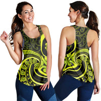 Lime Green New Zealand Mangopare Women Racerback Tank Aotearoa Maori Koru Style LT14
