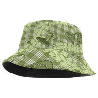 Lime Palaka Hawaii Cowboy Bucket Hat Puakenikeni Lei Paniolo Papale Seamless Vibes - Polynesian Pride