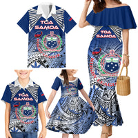 Custom Samoa Rugby Family Matching Mermaid Dress and Hawaiian Shirt Toa Samoa Myriad Patterns LT01 - Polynesian Pride