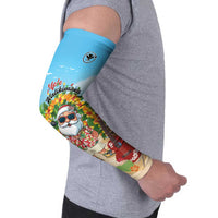 Personalized Hawaii Golf Christmas Arm Sleeves Mele Kalikimaka Funny Golfer Santa LT01 - Polynesian Pride
