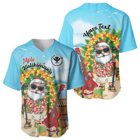Personalized Hawaii Golf Christmas Baseball Jersey Mele Kalikimaka Funny Golfer Santa LT01 - Polynesian Pride