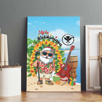 Hawaii Golf Christmas Canvas Wall Art Mele Kalikimaka Funny Golfer Santa - Polynesian Pride