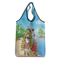 Hawaii Golf Christmas Grocery Bag Mele Kalikimaka Funny Golfer Santa LT01 - Polynesian Pride