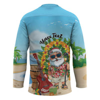 Personalized Hawaii Golf Christmas Hockey Jersey Mele Kalikimaka Funny Golfer Santa LT01 - Polynesian Pride