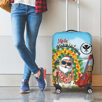 Hawaii Golf Christmas Luggage Cover Mele Kalikimaka Funny Golfer Santa - Polynesian Pride