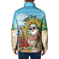 Personalized Hawaii Golf Christmas Padded Jacket Mele Kalikimaka Funny Golfer Santa - Polynesian Pride
