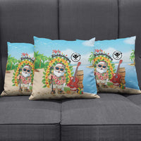 Hawaii Golf Christmas Pillow Cover Mele Kalikimaka Funny Golfer Santa - Polynesian Pride