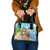 Hawaii Golf Christmas Shoulder Handbag Mele Kalikimaka Funny Golfer Santa LT01 One Size Blue - Polynesian Pride