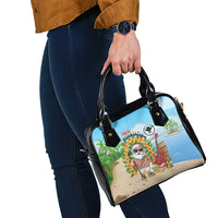 Hawaii Golf Christmas Shoulder Handbag Mele Kalikimaka Funny Golfer Santa LT01 - Polynesian Pride