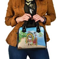 Hawaii Golf Christmas Shoulder Handbag Mele Kalikimaka Funny Golfer Santa LT01 - Polynesian Pride