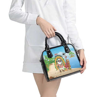 Hawaii Golf Christmas Shoulder Handbag Mele Kalikimaka Funny Golfer Santa LT01 - Polynesian Pride