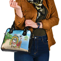 Hawaii Golf Christmas Shoulder Handbag Mele Kalikimaka Funny Golfer Santa LT01 - Polynesian Pride