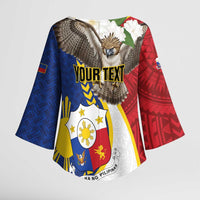 Personalized Philippines Kimono Sleeve Blouse Filipino Araw ng Kalayaan LT01 - Polynesian Pride