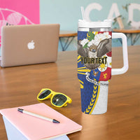Personalized Philippines Tumbler With Handle Filipino Araw ng Kalayaan LT01 - Polynesian Pride