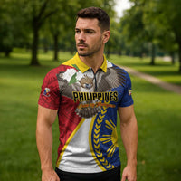 Personalized Philippines Zipper Polo Shirt Filipino Araw ng Kalayaan LT01 - Polynesian Pride