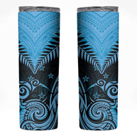 New Zealand Skinny Tumbler Aotearoa Blue Maori Kiwi Blue Fern