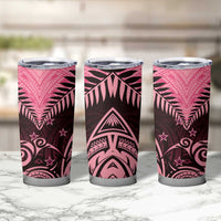 Aotearoa Tumbler Cup Maori Kiwi Pink Fern LT01 - Polynesian Pride