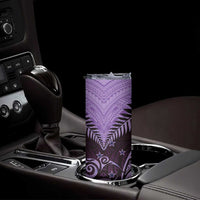 Aotearoa Skinny Tumbler Maori Kiwi Purple Fern